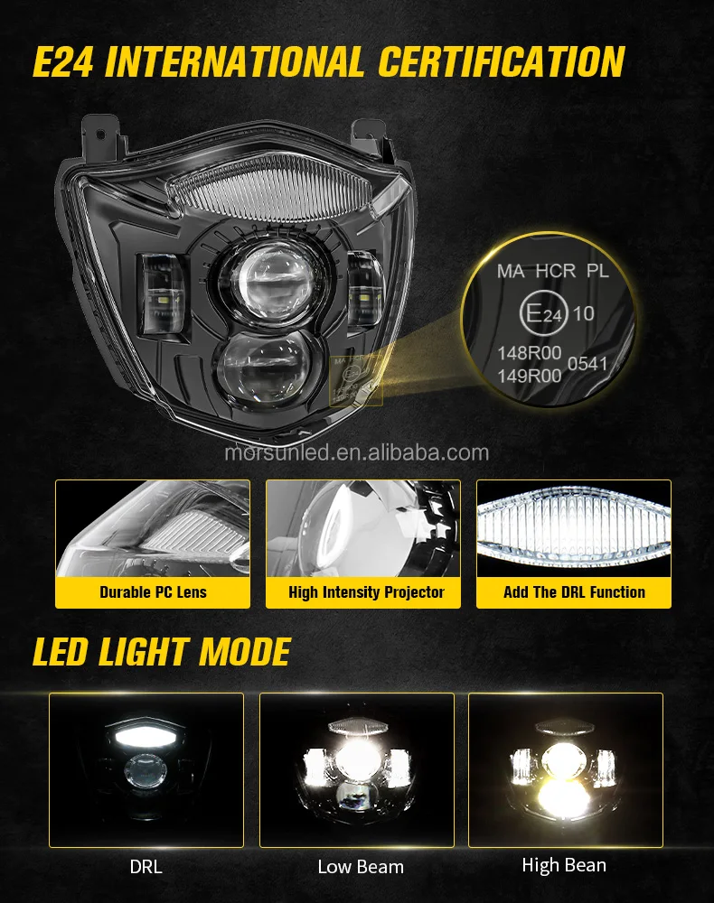 Emark Motorcycle Led Light for 2004-2016 Yamaha XT660X Accessories XT 660 X R Moto Bike Led Headlight for Yamaha XT660R Parts