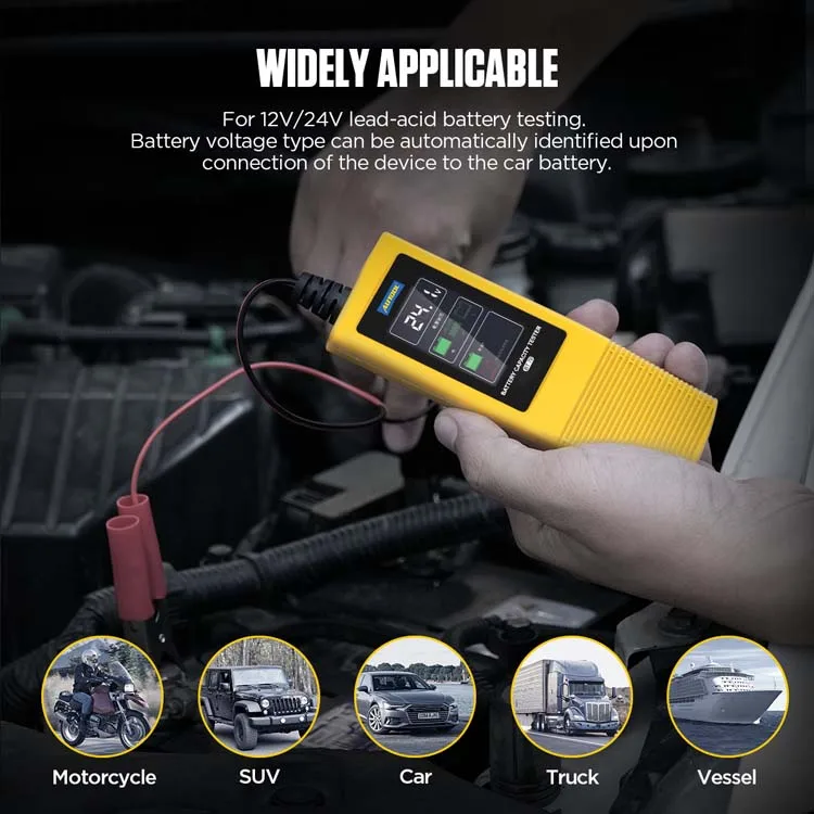 Universal AUTOOL BT70 Automotive Car Battery Monitor 12V Status Indicator Led Battery Testers