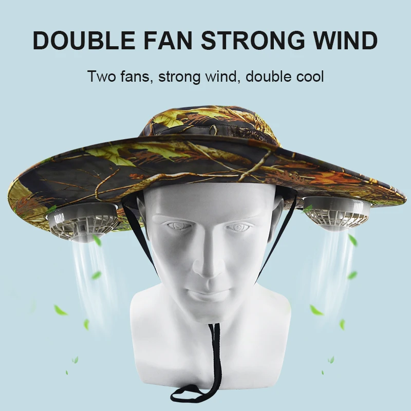 Savior 2021Cooling Fan Hat with Rechargeable Battery Air Conditional Cooling Fan Hats