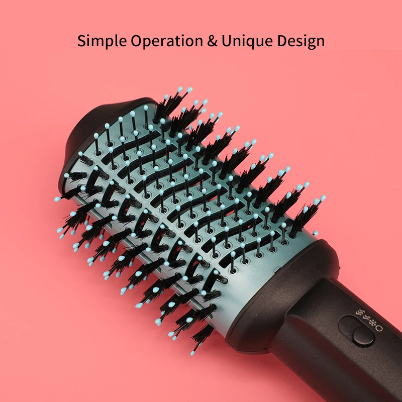 CONFU KF-3146 Electric Bristle Hair Brush with 3 Temperature Settings for All Hair Types-Household Use