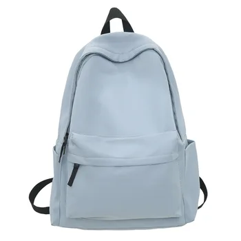 New custom logo fashion men's and women's nylon soft fabric school laptop, teenage college student backpack