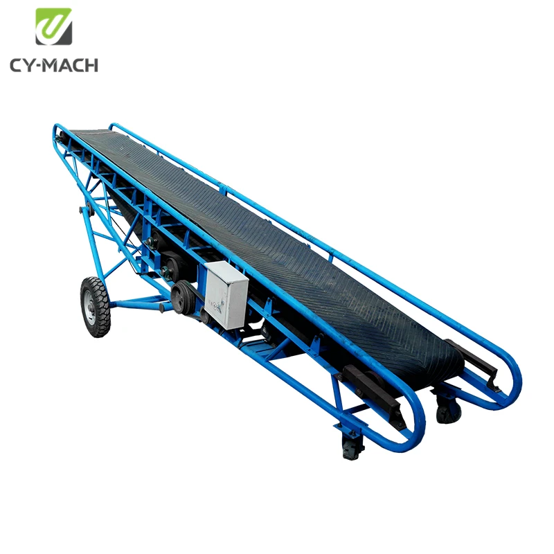 Large Output Portable Soil Sand Manure Belt Equipment Electric Roller Packing Transfer Conveyor for Conveying Chicken Farm