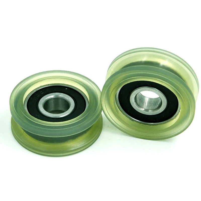 Industrial Conveyor Mute Rubber Bearing Roller PU Wheel Factory Direct Supply with Cutting Processing Service factory