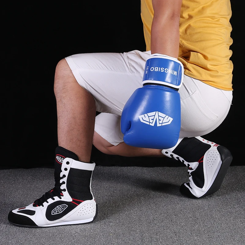 2021 New Model Custom Desig High-Top Boxing Shoes Light Weight Cheap Boxing  Shoes for Men