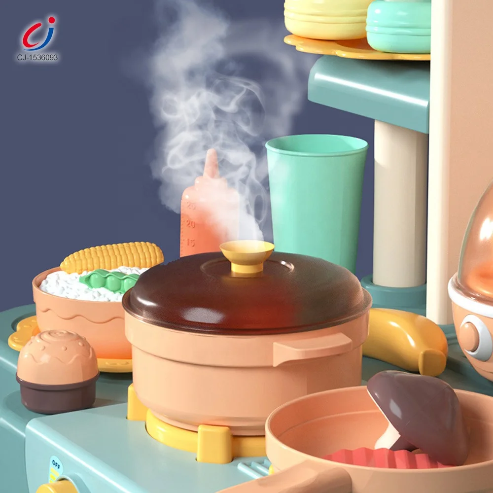 Chengji Educational Pretend Home Cooking Food Kids Play House Kitchen Set Toy Plastic Big for Kids