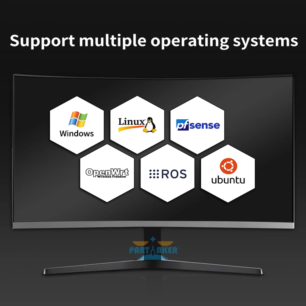 Fanless PfSense Firewall Soft Router Mini PC Quad Core J1900 4 Nic Gigabit Ethernet Computer Network Appliance 4GB Ram 64GB SSD