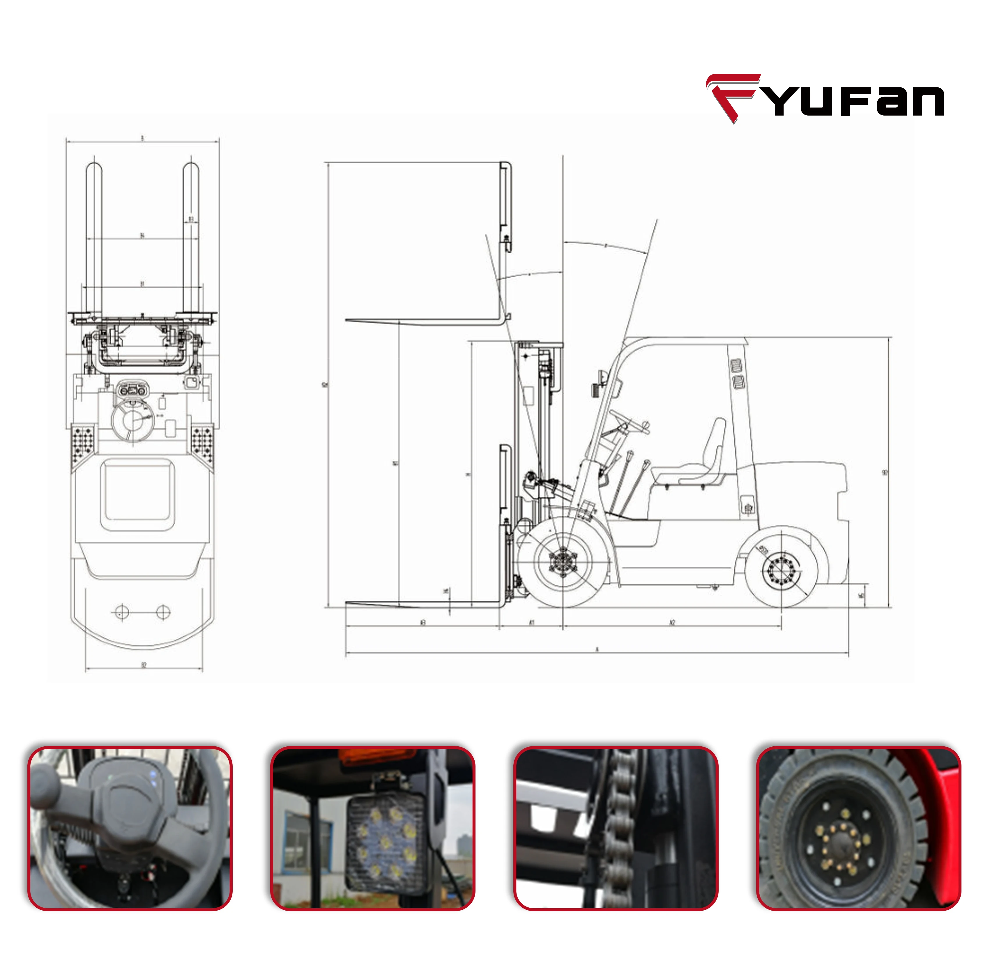 New Electric Forklift Motor 13 Inch Motor Drive And Controller With