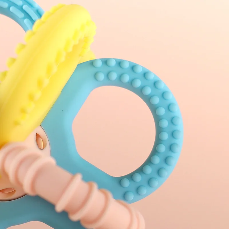 Manhattan Ball 0-3 Year Old Soft Silicone Finger Training Baby Toy Silicone Toy factory