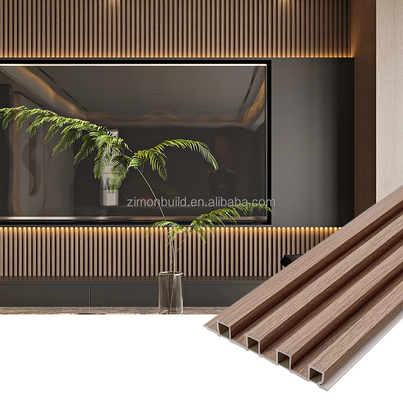 Wooden Grain PVC WPC Fluted Wall Panels for Decoration| Alibaba.com