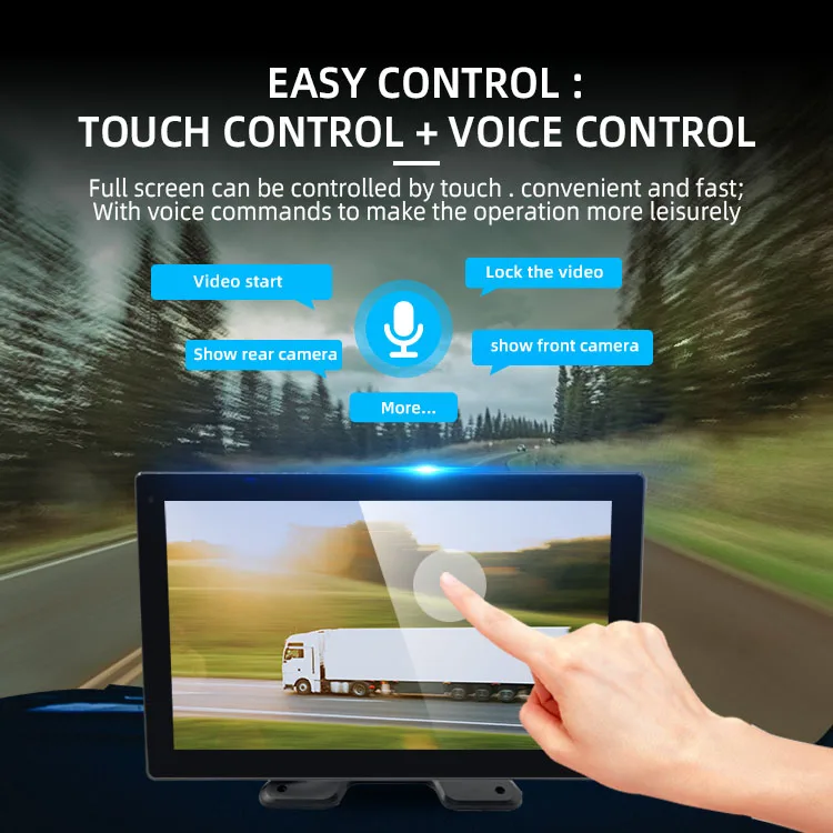 Wemaer Truck Camera Monitor Kit System Vehicle Security Rear View Cam 5CH 10.1 Inch IPS Touch Screen BUS Trailer Backup Camera details