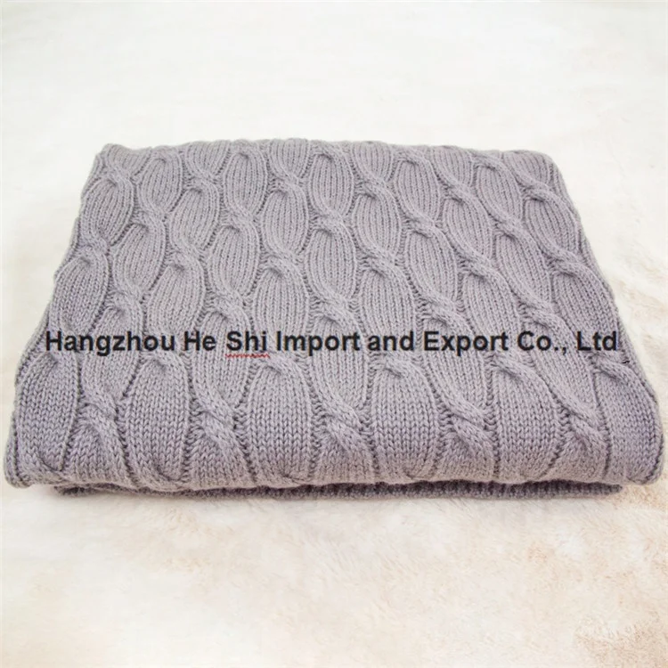 OEM ODM простая Роскошная Вязаная Шерстяная кашемировая вязаная крючком Детская Одеяло для младенцев малышей Зимний