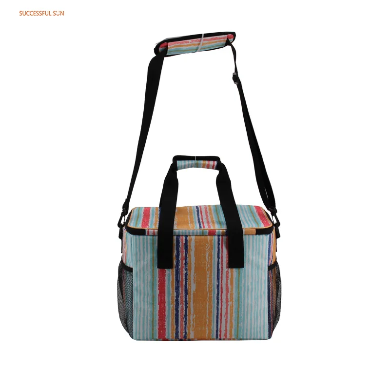 product manufacturer custom logo picnic outdoor oxford double chamber insulated bag cooler lunch bag-5