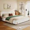 White + Boucle + Solid Wood+MDF + Foam