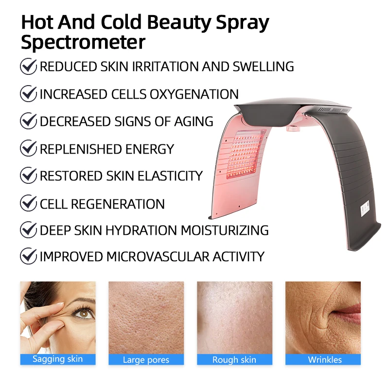 Home Use LED Light Phototherapy Red Light Therapy Face Care Hydra Skin Rejuvenation Facial Mask PDT Machine Infrared DC 12V 3A