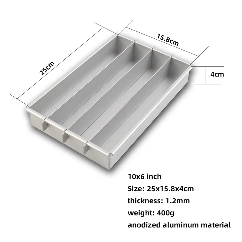 Moule à Tiramisu Rectangulaire En Inox Longueur 30cm - Live Love