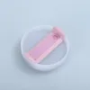 Milky white main body-pink piece-purple silicone