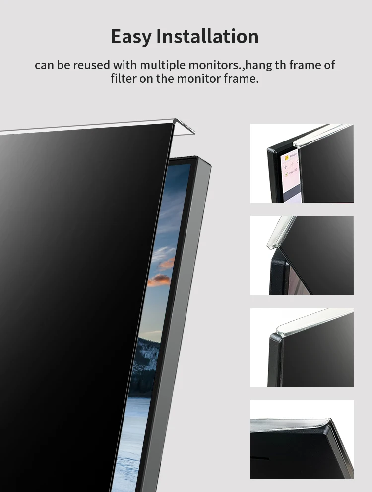 Computer Privacy Screen Filter Hanging Removable Acrylic Screen Computer Privacy Screen Filter Hanging Removable Acrylic Screen