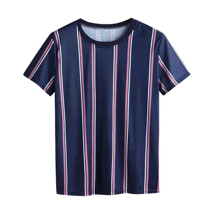 new trend striped color fashion casual wear youth t shirts