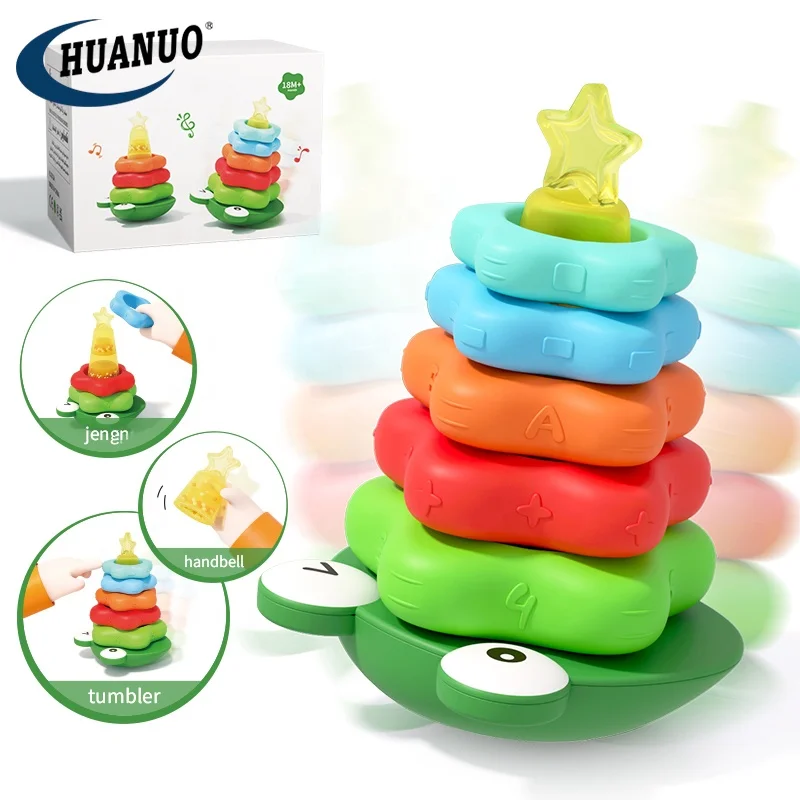 Baby Montessoris Toys Educational Sensory Stacking Ring Tower ...