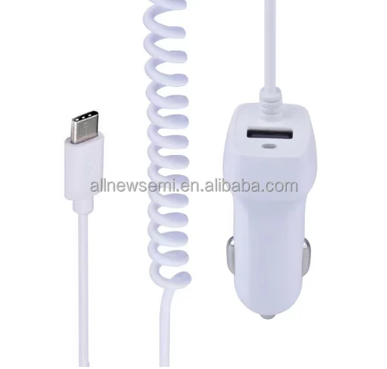 USB cable car charger with type-C interface