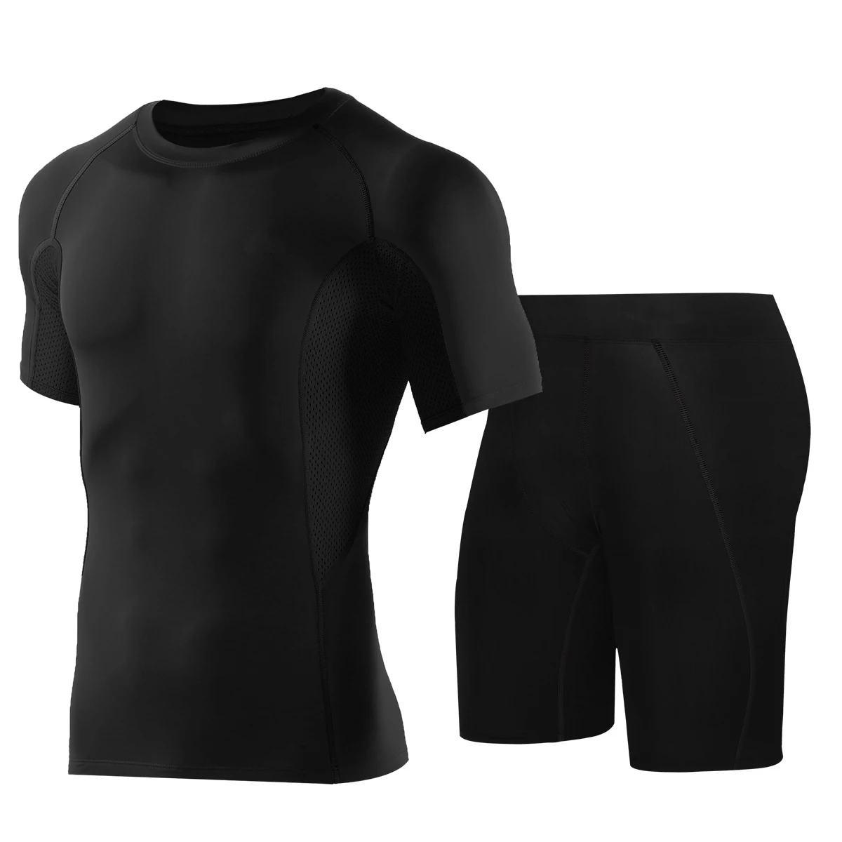 Quick Dry Compression Fitness Sports Training Shirt Breathable Short