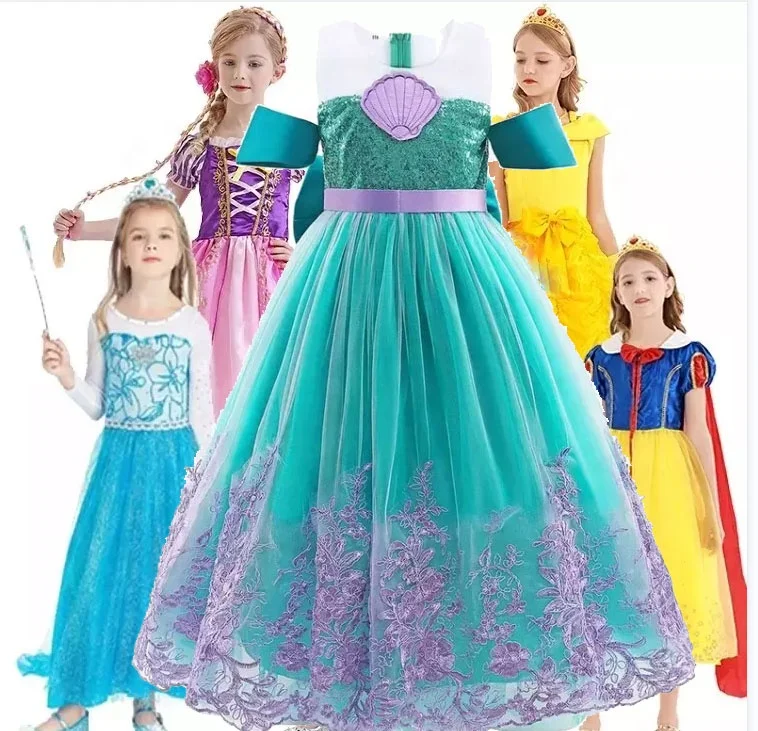 Thời Trang Bé Gái  Váy Đầm bé gái  Đầm thun hoạt hình Nữ hoàng băng giá  Elsa Anna