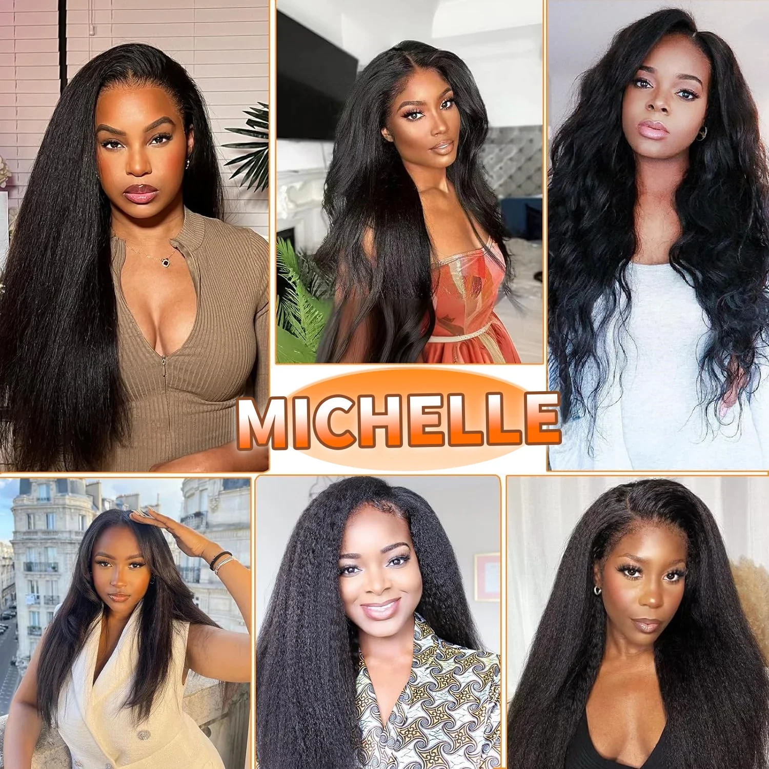 Kinky Straight Clip-in Hair Extensions Ekte Menneskehår Naturlig Svart For Kvinner Remy Sømløse Clip-ins_voghion.com