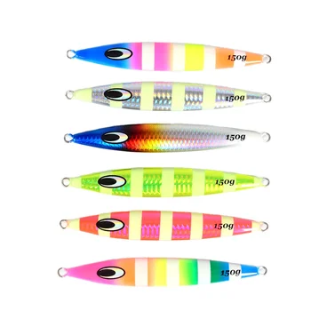 Hot Sale New Design 150g 200g 250g Luminous Bright Colors Metal Fishing Jig Lead Slow Pitch Jigging Lure Deep Sea – Metal Jig – view 2