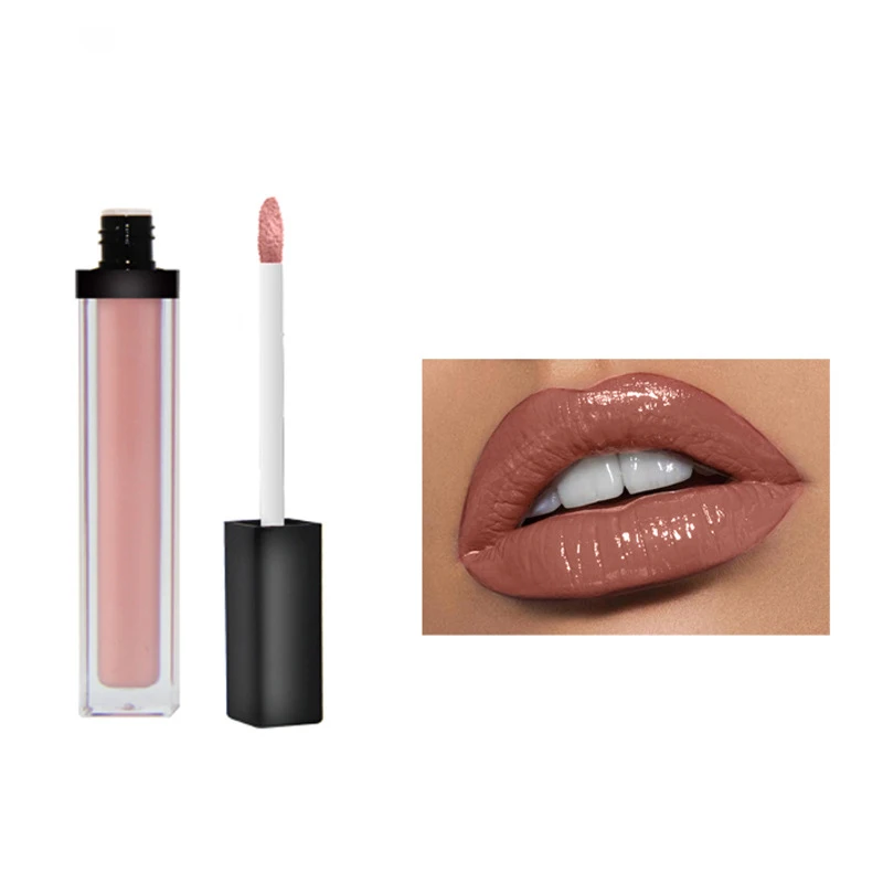 18 Colors Custom Lip Gloss Packaging Box Wholesale 5ml Vegan Glitter Private Label Lip Plumper Gloss Vendor Guangzhou Lipstick