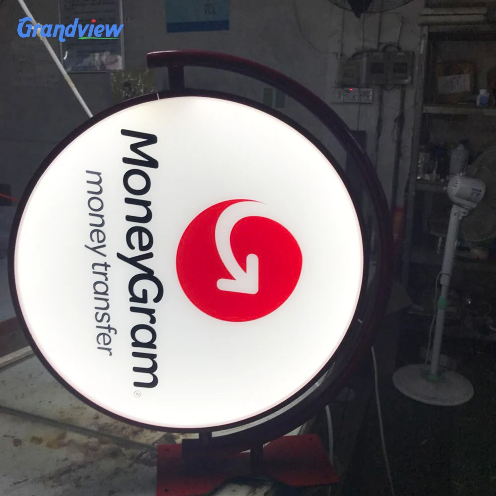 Запираемая и антикоррозийная выставочная напольная реклама наружная Водонепроницаемая алюминиевая панель рекламный щит Круглый Круг Лайтбокс