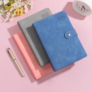 2026 Diary Planner Weekly Planner Agenda Kraft Paper Notebook Diary Planner Book Planning Calendar office supplier with Logo