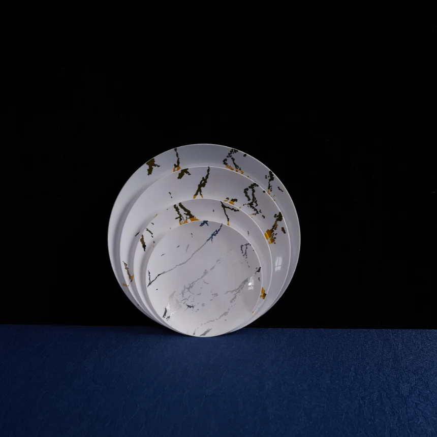 
 Transparent Plastic Disposable Plate Wedding Party Cake Plate Wholesale Eco-Friendly High Quality Clear Dinner Plate And Dish  