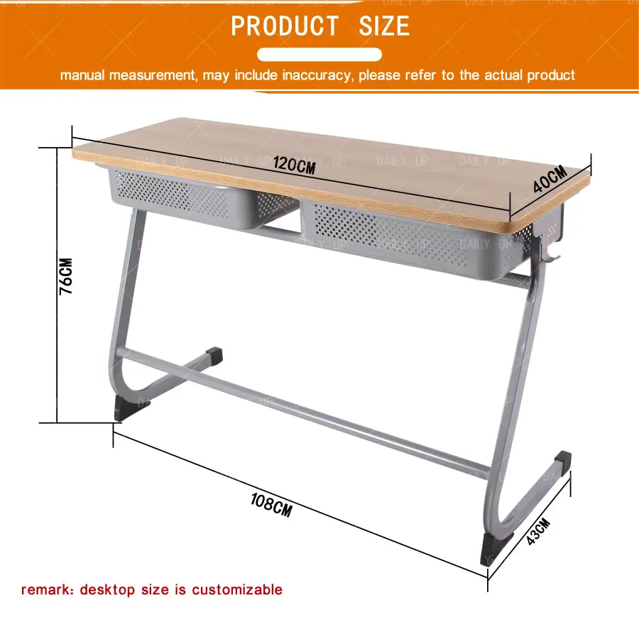 Double Study Desk For Students school furniture student desk and chair