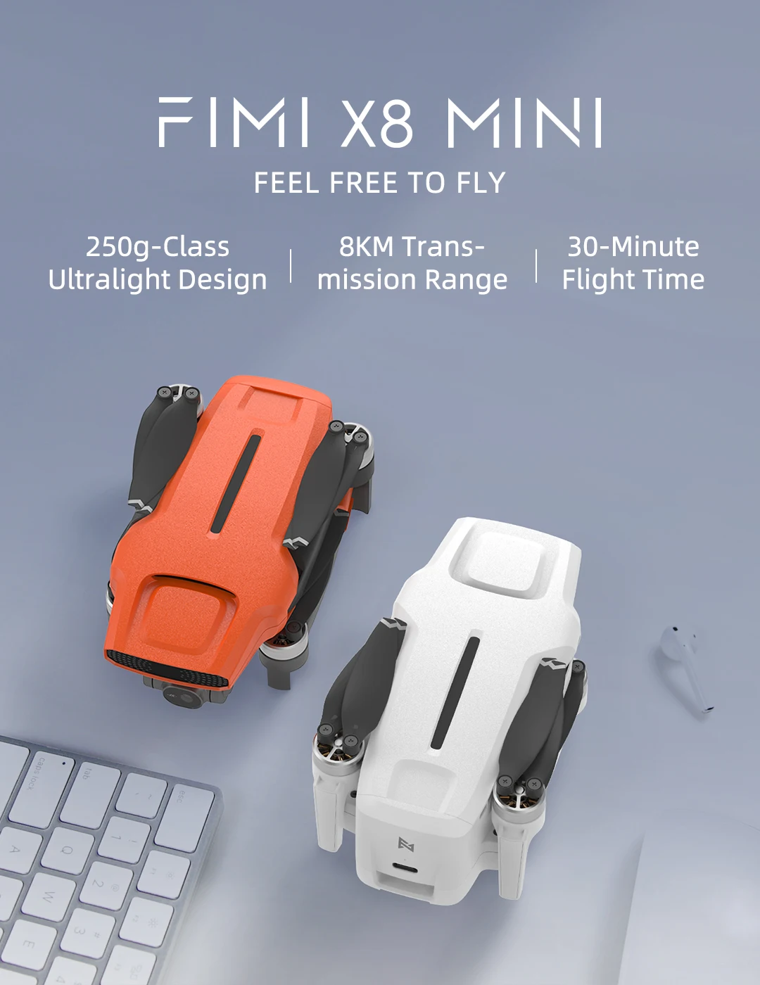 FIMI X8 Mini Camera Foldable Drone 8KM FPV 3-Axis Gimbal