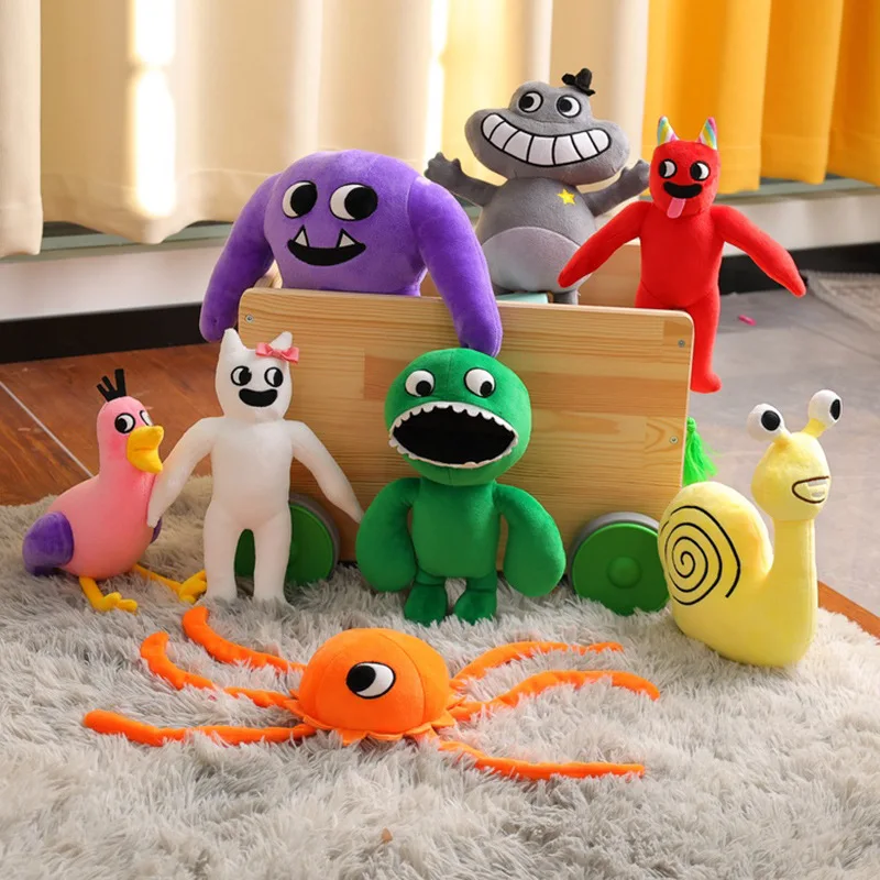 23 peçasGarten de banban mais jogo de jardim de classe em torno de bonecas  de brinquedo de pelúcia crianças conforto brinquedos de pelúcia interativos