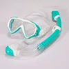 Green and white transparent - black silicone