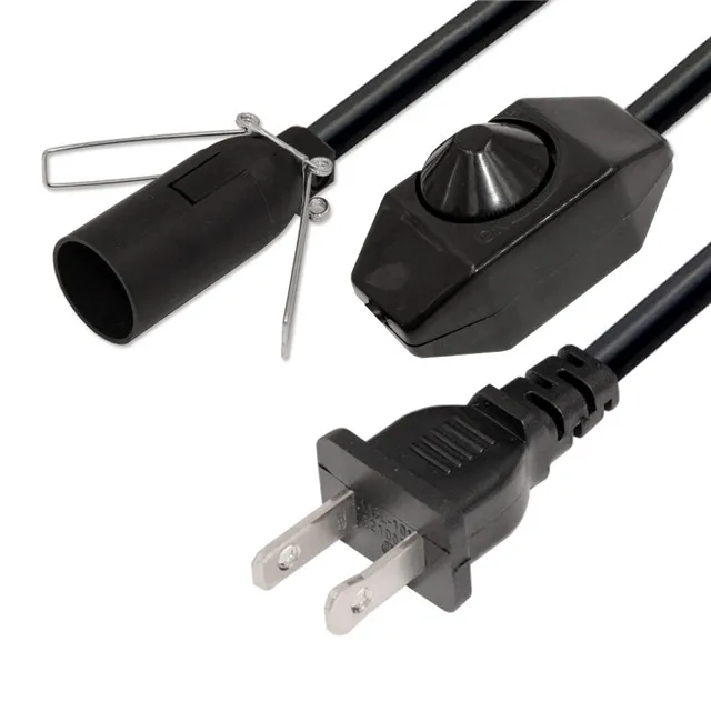 240v Electric Plug Cord Inline Socket Clip E14 E22 E27 E26 Us Power Switch Himalayan Salt Lamp Cable