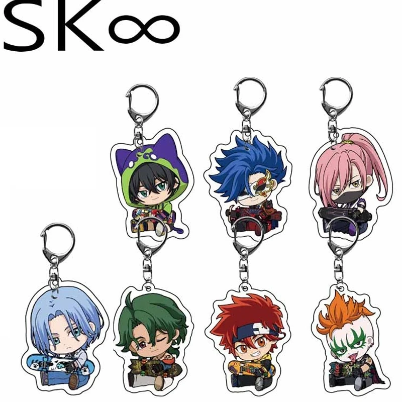 Anime SK8 the Infinity Keychains Cosplay Miya Langa Reki Cherry Blossom Key Rings Kawaii Bag Car Pendant Fashion Fan Gift