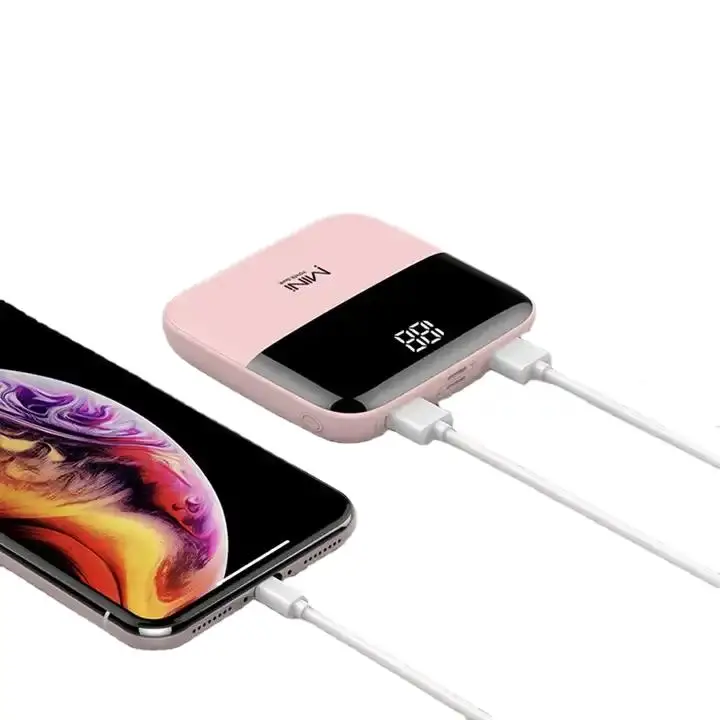 New Peoduct Portable Mini Keychain Power Banks 10000mAh Backup Charge Portable Fast Charger Emergency Telescopic Plug Design