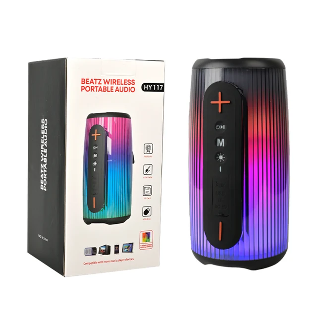Best-Selling Portable RGB 4 Pulse 5-Speaker Subwoofer Bass Wireless Kaleidoscope Computer Mini 10W