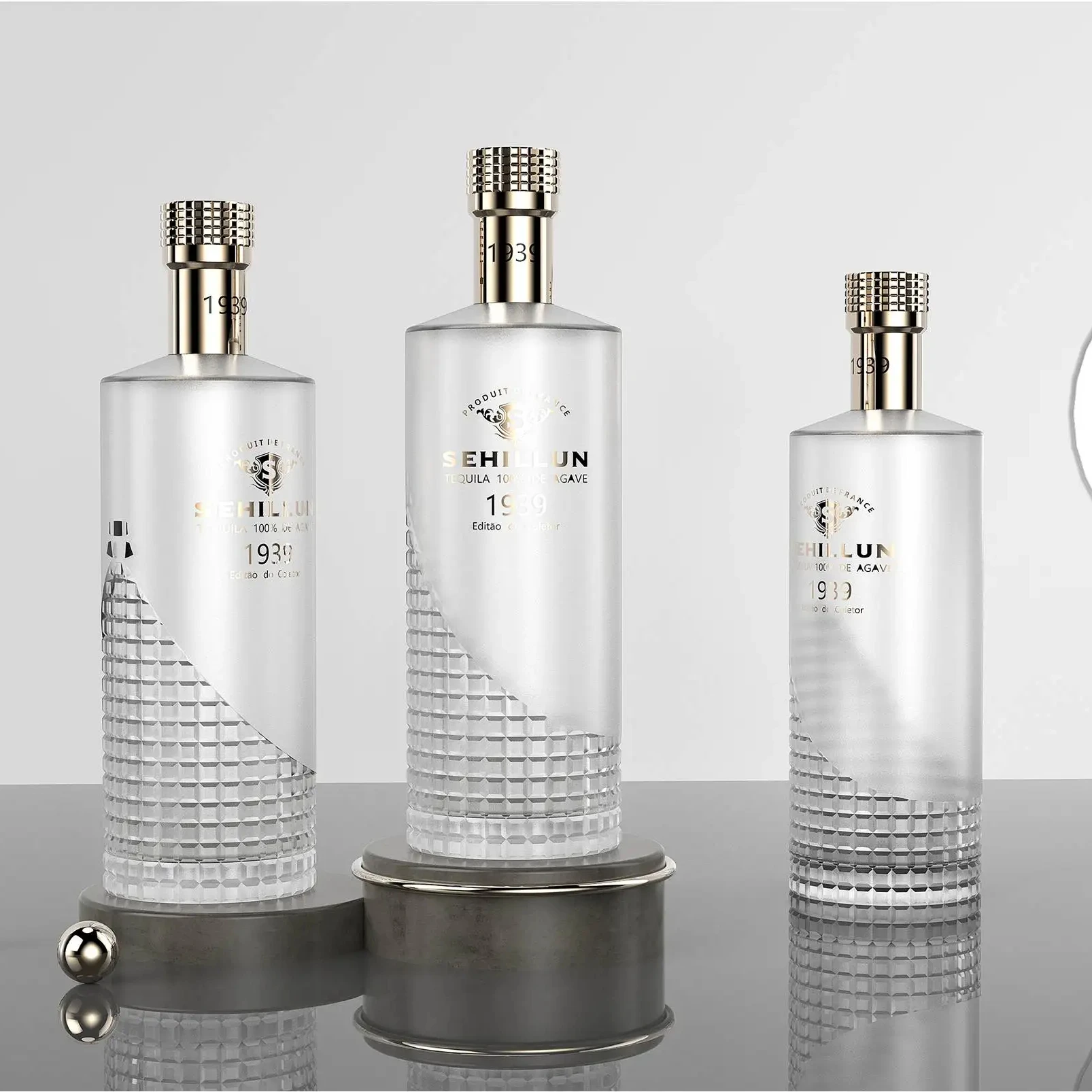 Glass Bottles Spirit Liquor Bottle Tequila Whiskey Brandy Vodka RUM JIN 750ml Glass Bottle