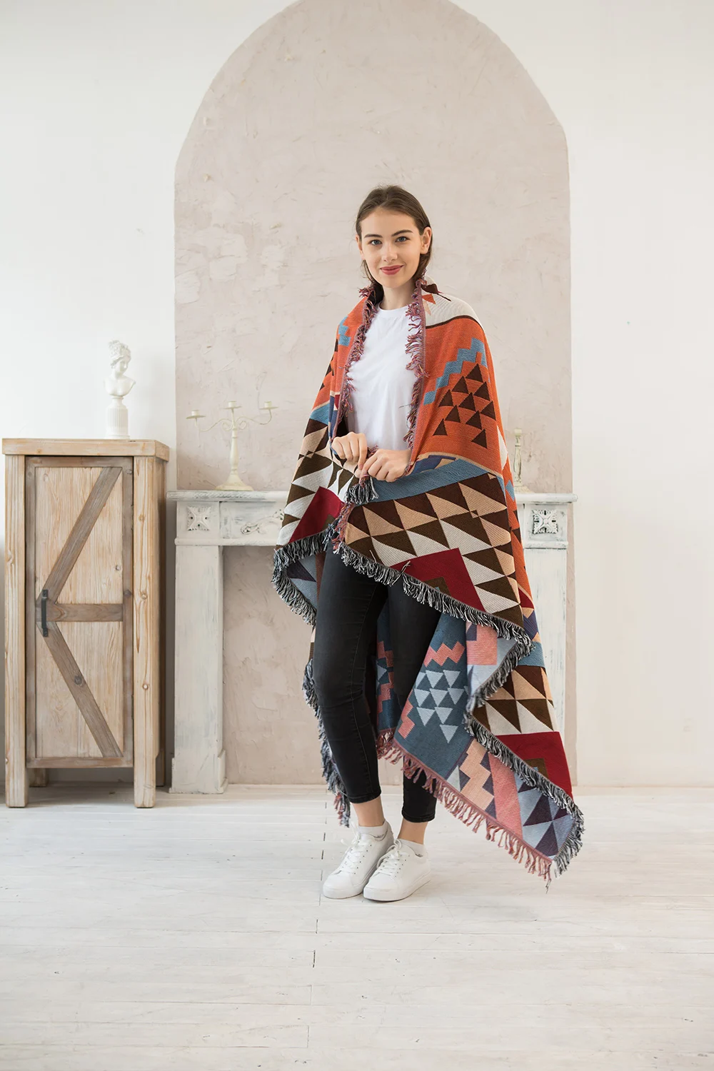 New Design Aztec Style Camping Knitted Blanket for Bed