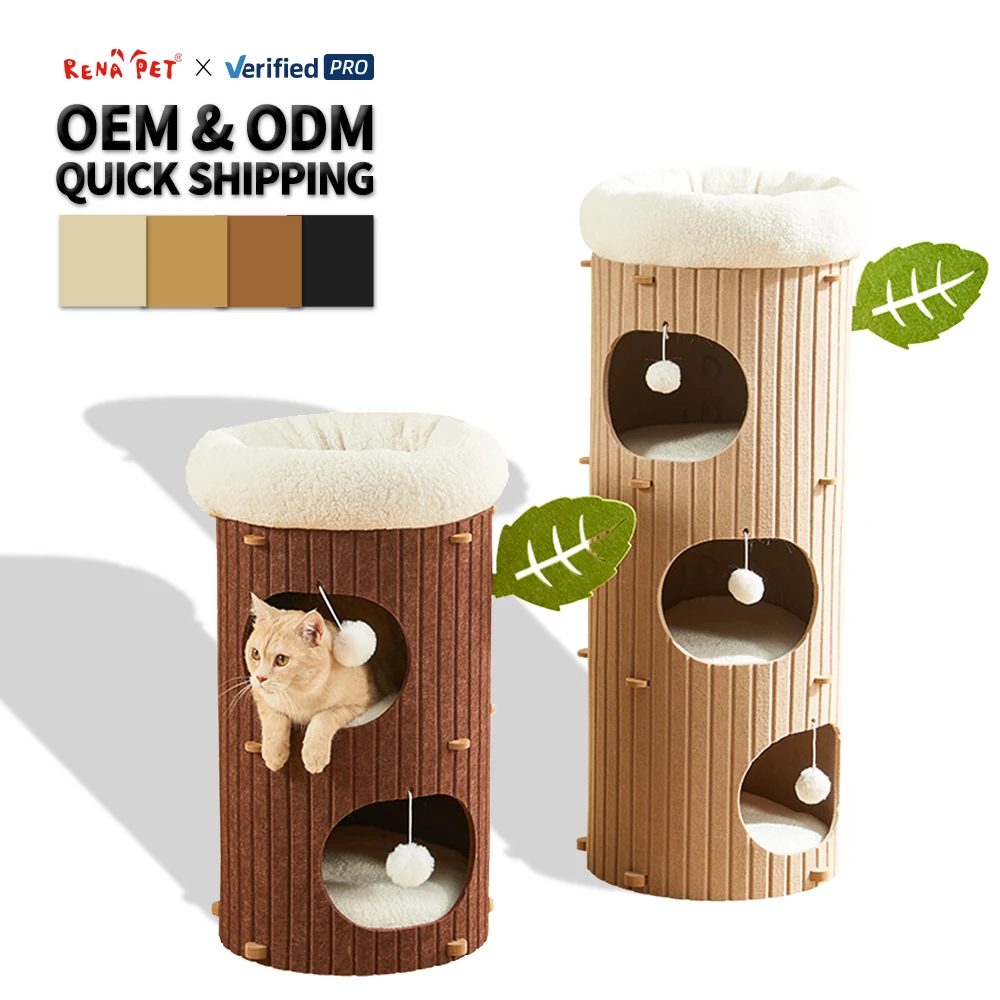 Wholesale Two Three Layer Tree Hole Design Cat Tunnel House