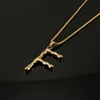 Gold single pendant-F