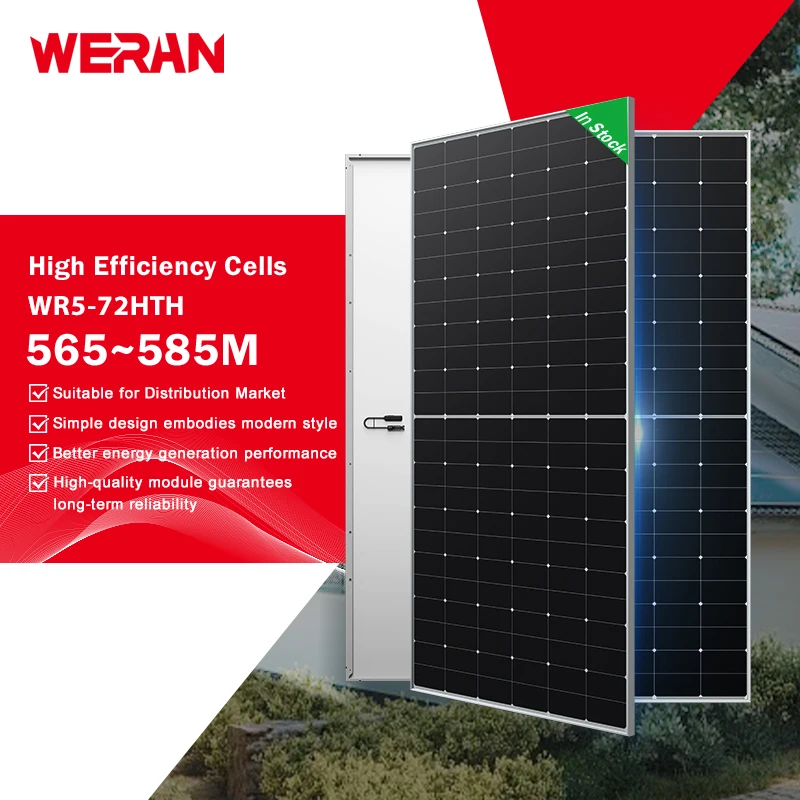 High Quality WERAN Portable Solar Panel Complete Kit Half Cell Roof Solar Cell PV Paneles Solares Para Casa Competitive Price