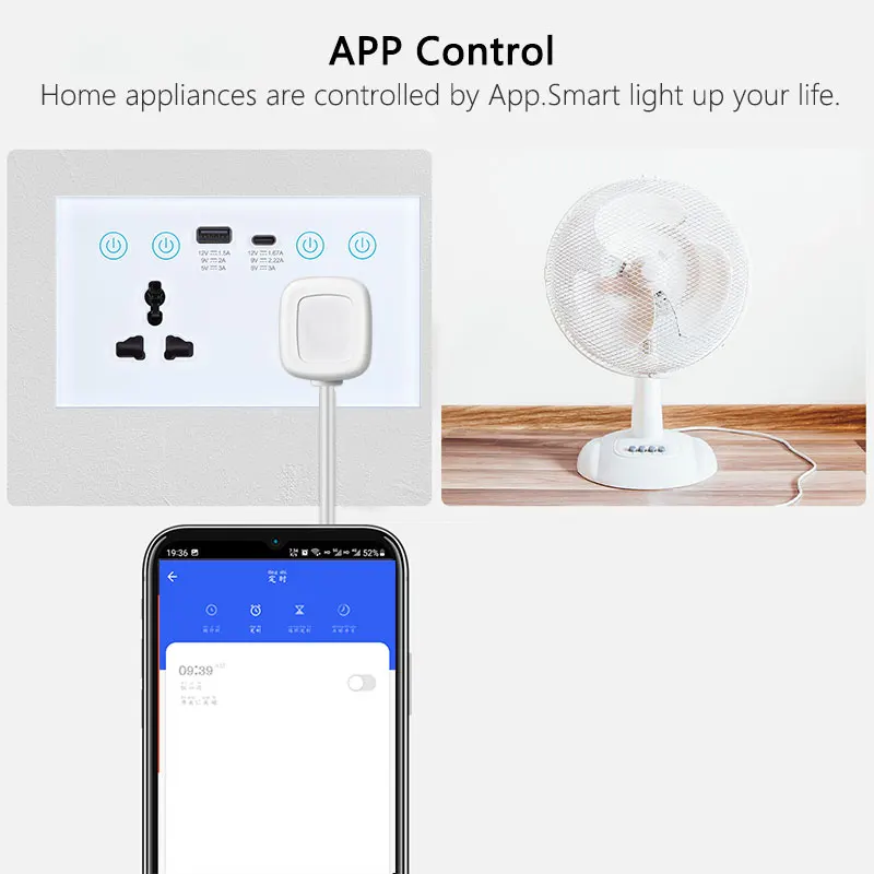 Tuya Wifi Smart Socket With USB Type-C Interfaces 147 Universal Electrical Power Socket 20A Dual Socket