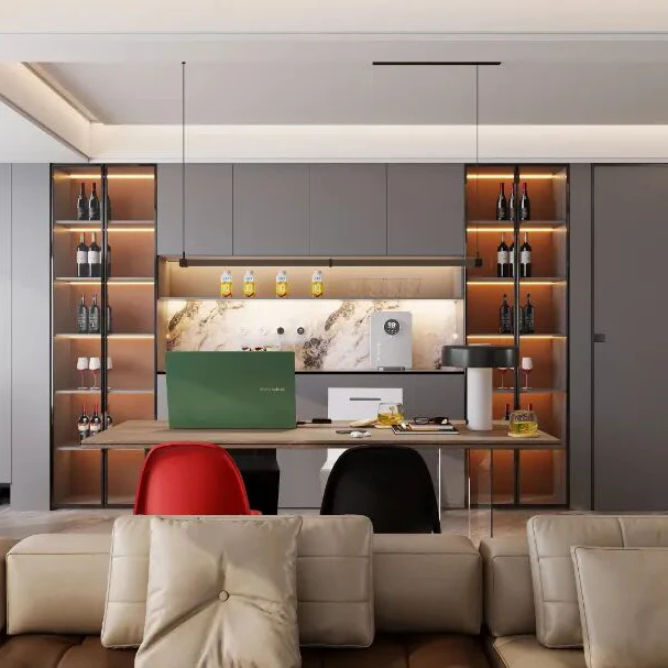 Melinco Villa Wine Storage Cabinet Climate Controlled Eco-Friendly Luxury Home Cellar for Living Room School Use Large Capacity