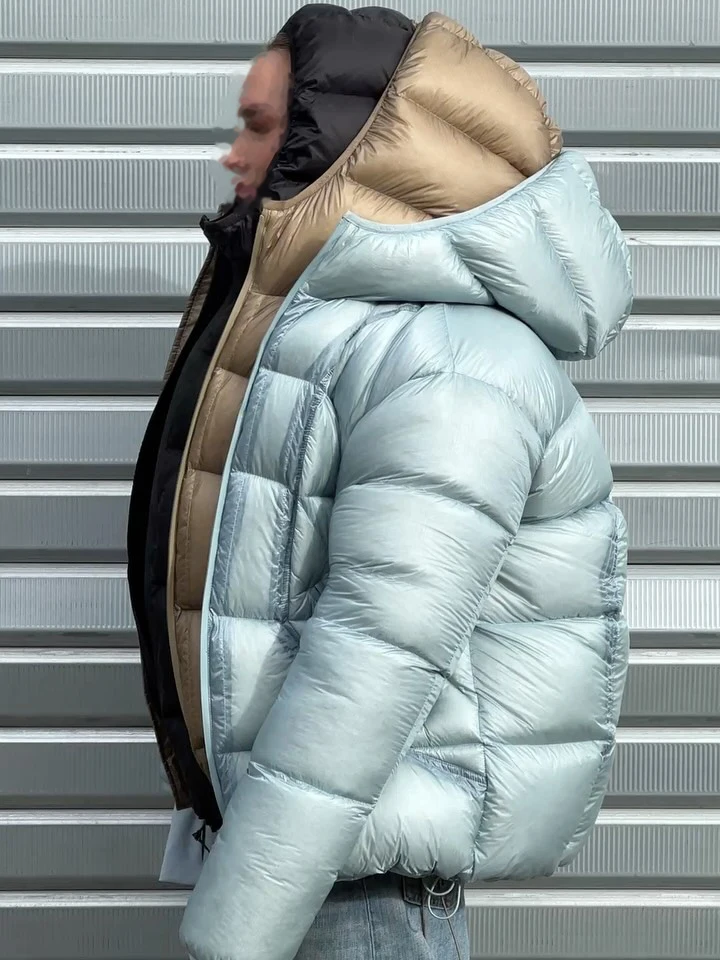 OEM Winter Clothes Custom Casual Winter Down Goose Down Puffer Jacket Men Bubble Puffer Jackets Men Shiny Fashion Puffer Jackets gallery 3