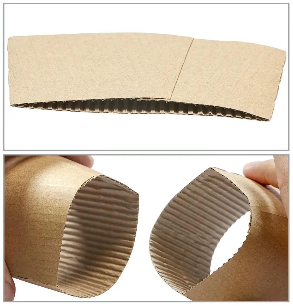 Kraft paper Corrugated paper cup cover insulated coffee milk tea take-away packaged cup holder supplier