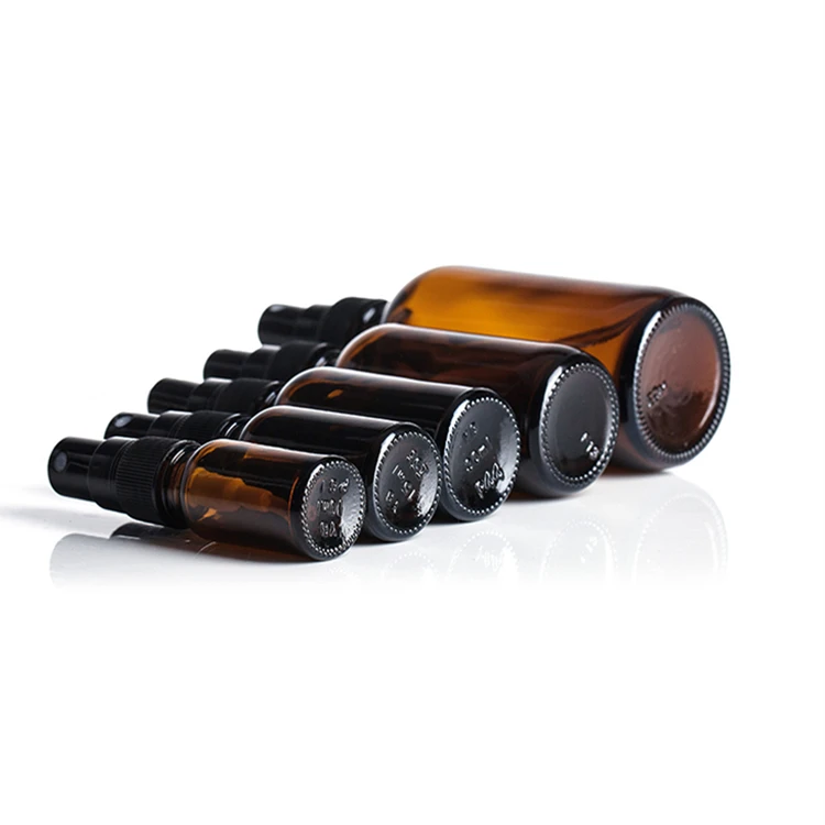 5ml 10ml 15ml 20ml 30ml 50ml 100ml Empty Amber Round Mist Spray Glass Perfume Bottle Essential Oil Glass Bottle